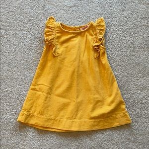 Ruffle Butts girls yellow corduroy dress